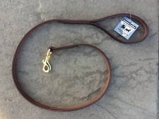 Bridle Leather Dog Leash, Heavy Duty Amish Handmade, Brown or Black 4, 5, 6 Foot