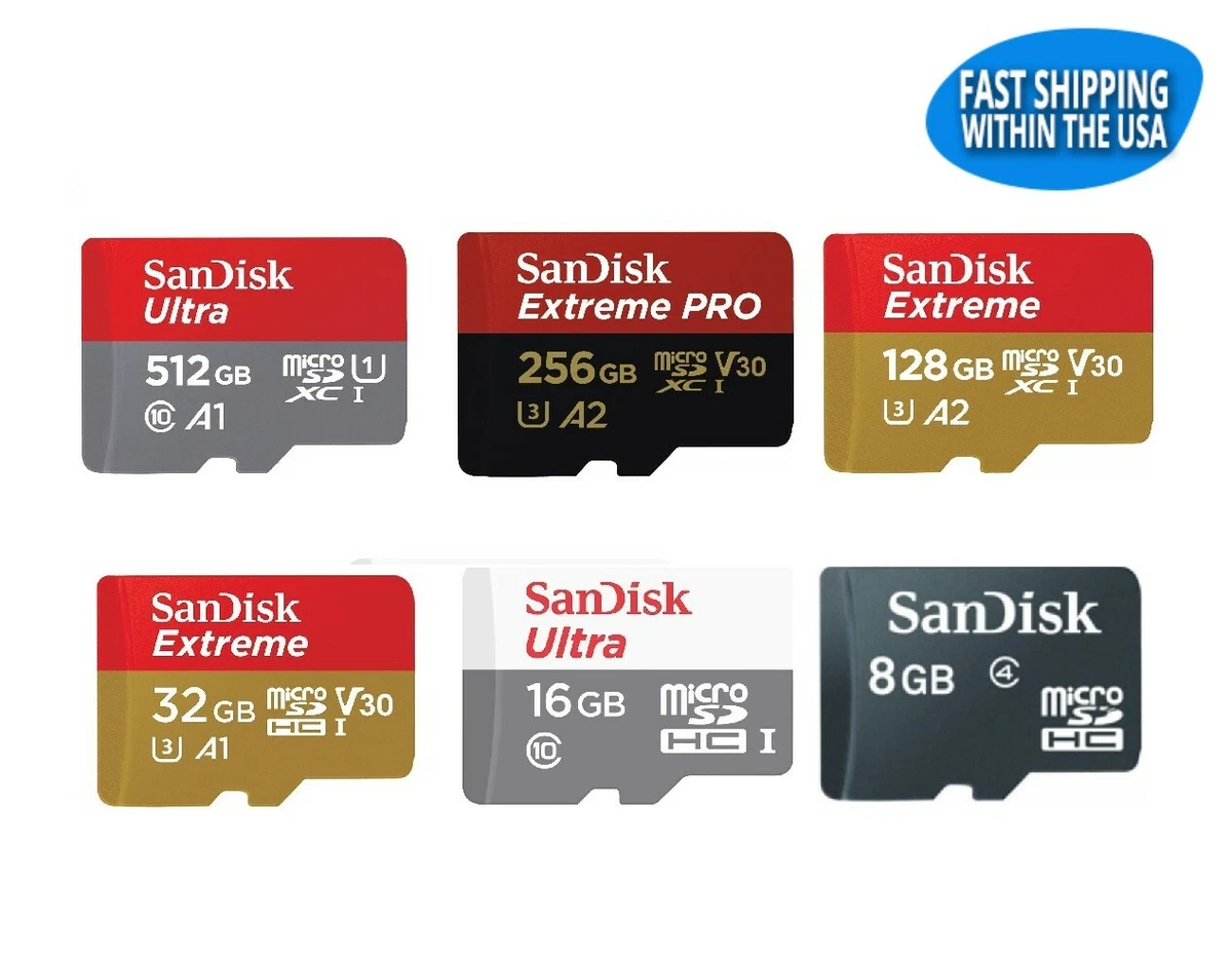 Micro SD Card SanDisk Ultra Extreme Pro 64GB/128GB/256GB/512GB/1TB Memory  Card