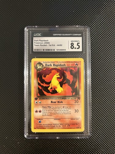 Dark Rapidash (1st Edition) graded PSA 8.5 for sale on eBay