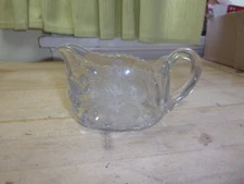 Lancaster Cornflower Creamer pitcher American Brilliant Cut Crystal
