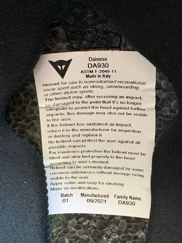 DAINESE GT CARBON HELMET SKI WINTER SPORTS RACE SIZE XL - Picture 15 of 18