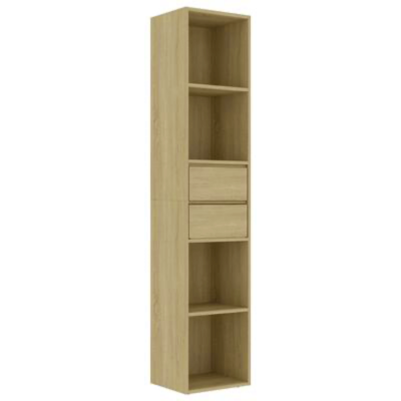 Modern Tall Bookcase Lounge Shelving Unit Home Office Display
