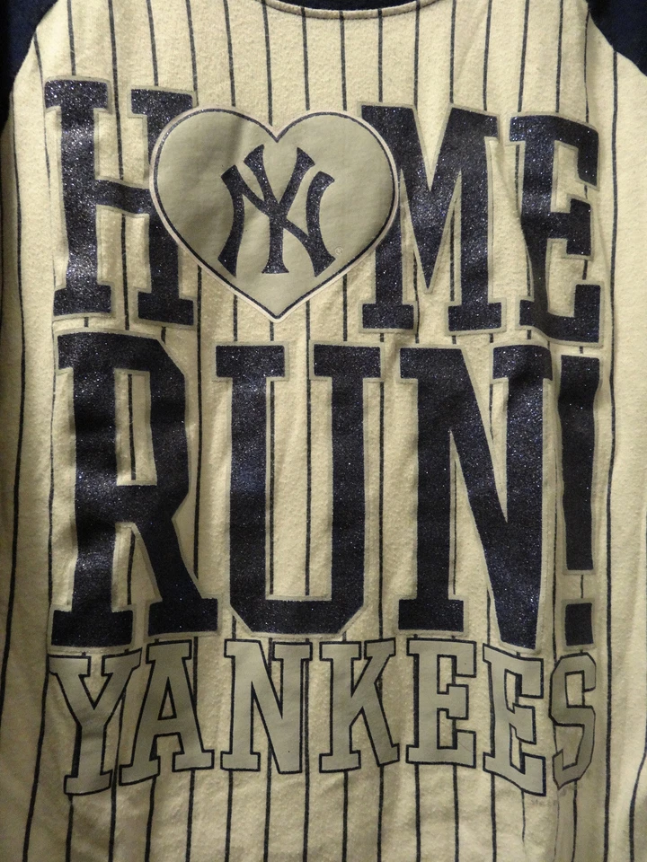 Camiseta manga 3/4 NY Yankees azul marino/blanco para niñas mercancía genuina MLB Foto 2 de 3