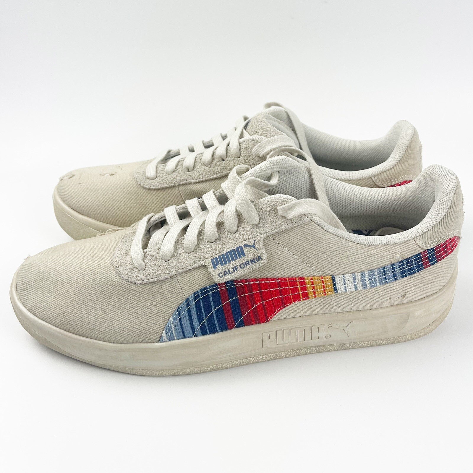 PUMA California Vintage Lace up SNEAKERS Casual Beige Mens 10 Great for  sale online | eBay