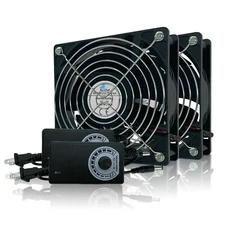 2Pcs Computer Case Cooling Fan 120mm Controller For Receiver Biltong Box Cabinet