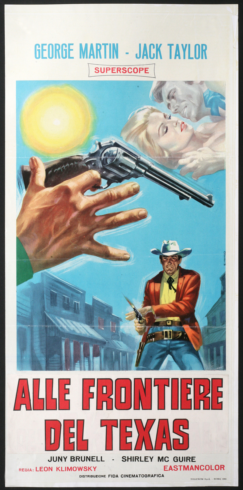 Locandina originale film Alle frontiere del Texas (1964) - Regia di León Klimovsky