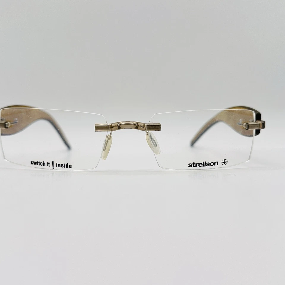 Gafas Switch It Damas Angulares Marrón Edelweiss Cuero Sin Montura Mim Van - Foto 2 de 4