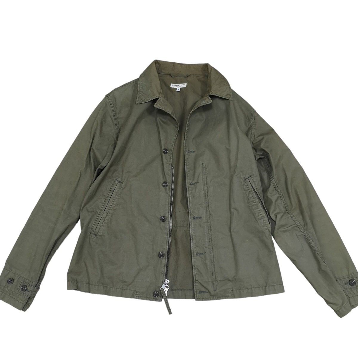 ENGINEERED GARMENTS M-41 Type Deck Jacket Men's S-Size Green Color
