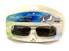 Polar Optics 51 Rec 18 Black Full-Frame Clip Ons Sunglasses W. Case