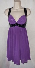 (AB) Gorgeous purple black sequin LIPSY party evening cocktail dress Size 10