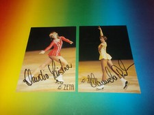 2 x Claudia Leistner figure skating signed autograph autograph card