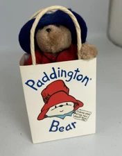 Paddington Bear Vintage 1987 Eden Toys Miniature 5" Jointed Plush Toy in Bag