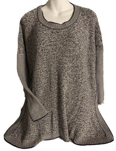 CAbi Ecru Slip Stitch Sweater L - www 