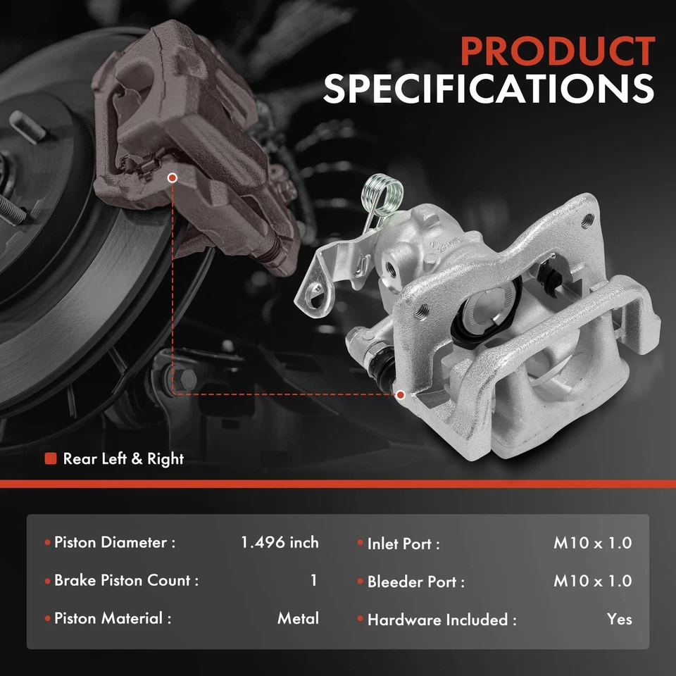 Суппорт дискового тормоза с кронштейном для Fiat 500L 2014 2015 2016 2017 FWD задняя сторона - Изображение 2 из 4
