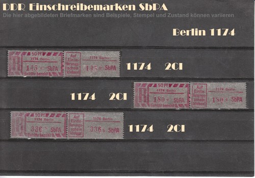 DDR R-Zettel SbPA Einschreibemarken BERLIN 1114 bis 1199 postfrisch ** LOT - Bild 16 von 19