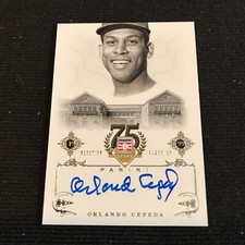 2014 Panini Hall Of Fame Orlando Cepeda Signatures Auto Autograph #87 Giants