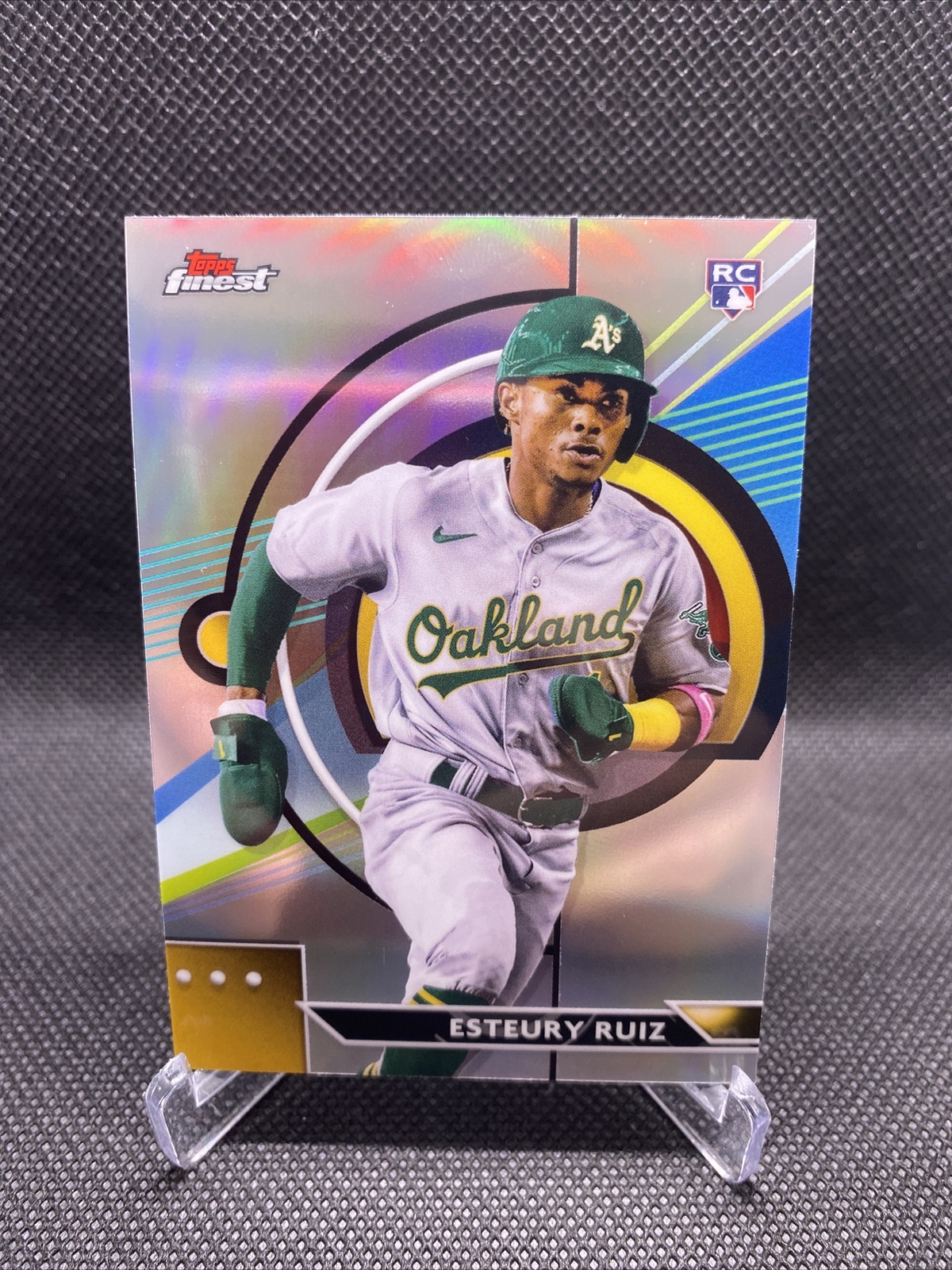2023 Topps Finest #97 Esteury Ruiz RC Refractor Oakland Athletics Rookie
