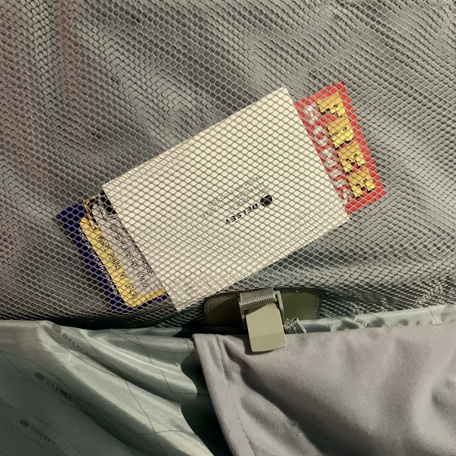 Purple Delsey Large Luggage on Wheels Adjustable Handle