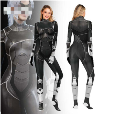 Spider-Man Battle Jumpsuit Women Black Cat Bodysuit Cosplay Custome Halloween US