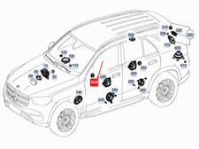 MERCEDES-BENZ GLE W167 Spiegeldreieck-Lautsprecher A1678203002