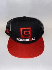 Rockwell Watch Company Snapback Flat Brim Trucker Hat, White/Navy, One Size