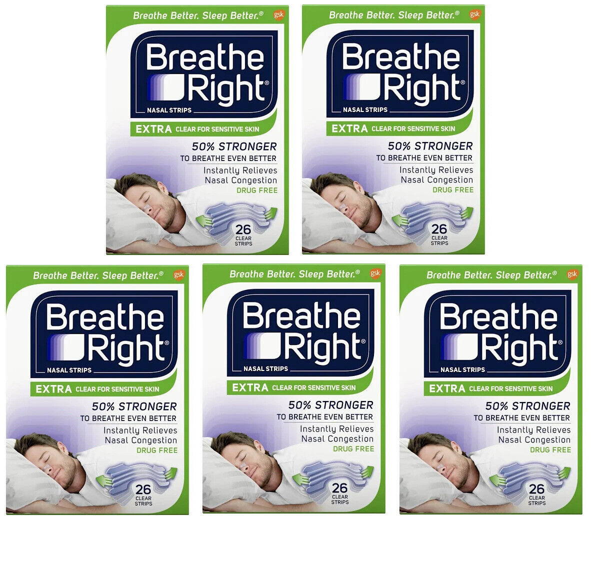 130 BREATHE RIGHT NASAL STRIPS EXTRA x CT CLEAR New mail Ranking TOP4 order 26 Boxes 5