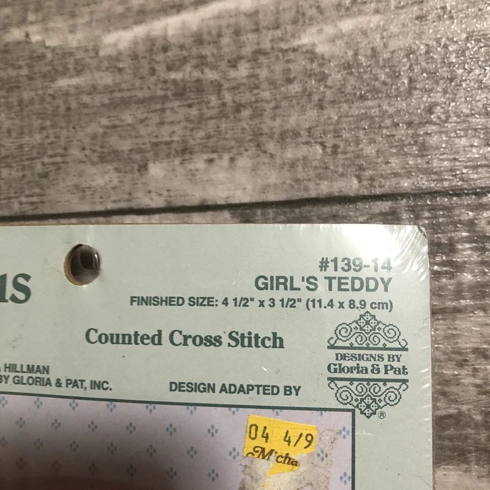 Janlynn Precious Bears Girl's Teddy #139-14 c.1991-92 Cross Stitch New Oldstock Foto 2 de 4