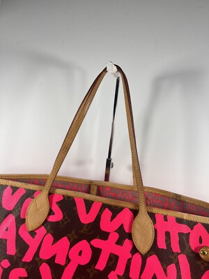 Louis Vuitton Monogram Graffiti Neverfull GM Fuchsia M93701 Ladies