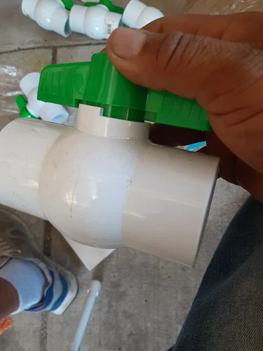 Jones Stephens 1-1/2 in. x 1-1/2 in. PVC Straight Ball Valve with Solvent Ends - Picture 1 of 3