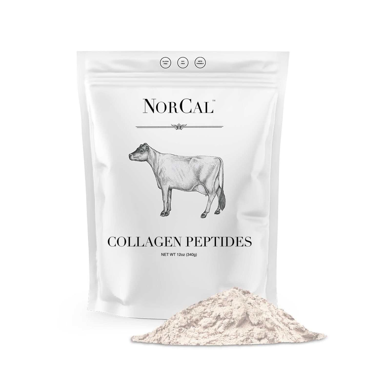 Norcal Hydrolyzed Collagen Peptides, 12oz | 20g Protein, 0g Carbs/Fat | Grass...