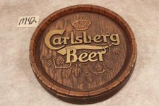 M42 VINTAGE CARLSBERG BEER POLYESTER Faux Wood SIGN Waltham MA Distributor