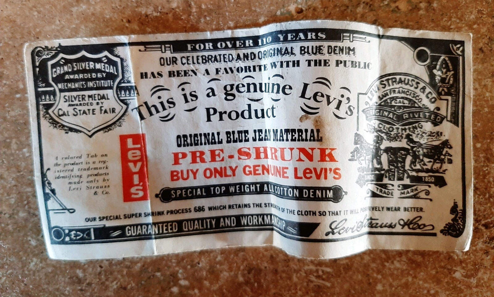 Authentication Levi's Certificate - image 1