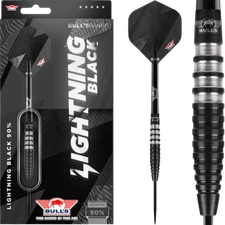 Bull's NL Lightning Black 90% Tungsten 23 gram Steel Tip Dart Set