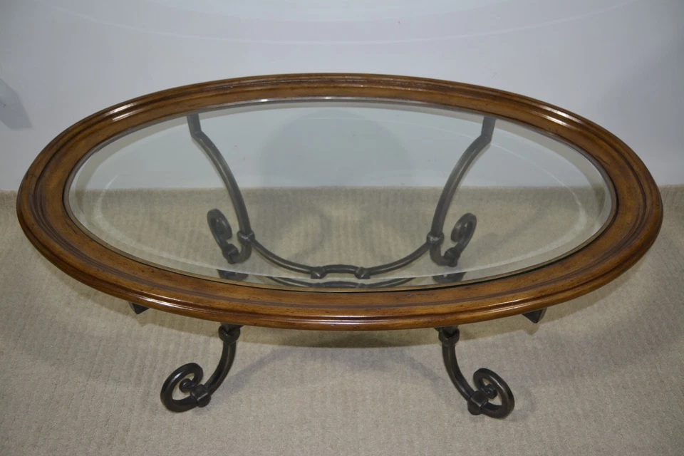 Ethan Allen Collector's Classics Oval Coffee Table Tuscany #13-8130 171 Padova A - Image 4 of 4