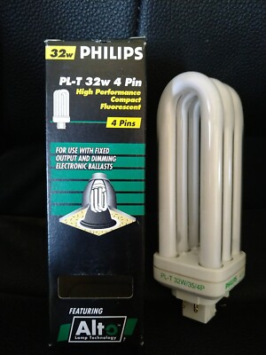 Philips 32W 4P Hochleistungs Kompaktleuchtstofflampe PL-T 32W/35/4P GX24q-3