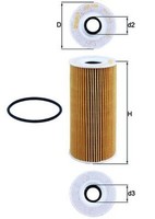 Mahle ÖLfilter Ox 366D Filtereinsatz FüR Porsche 987 Cayman Boxster 981 65,0Mm