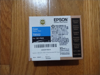 2024 Genuine Epson Cyan Ink T8502 SureColor SC-P800 Factory Sealed 80ml