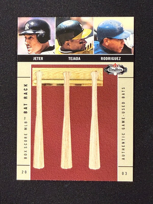 2003 Fleer Box Score Trio Bat Rack - Derek Jeter / Tejada / Alex Rodriguez  /250