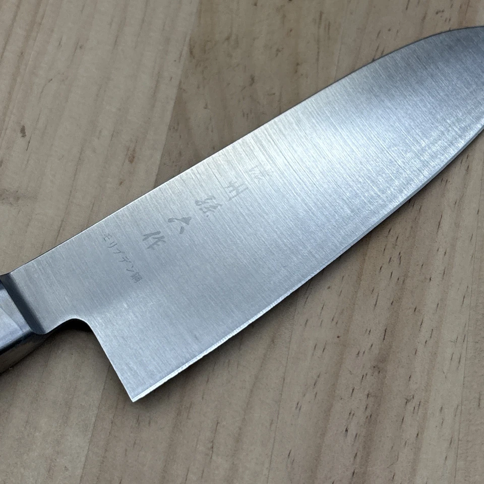 Usado Japonés de Chef Kitchen Cuchillo 濃州孫六 Molibdeno Acero Santoku 300/160 - Imagen 4 de 4