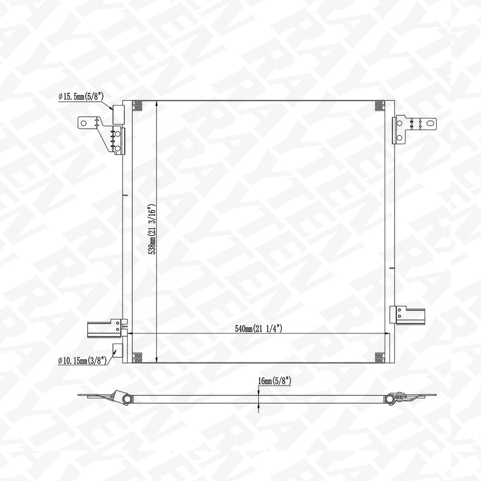 UIU 3360 A/C Air Conditioner Condenser for Mercedes-Benz ML320 ML350 ML430 ML500 - Изображение 2 из 4