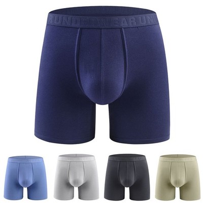 Rub Proof Trunks Long Leg Boxershorts 95%Baumwolle 5%Elasthan hellblau hellgrau