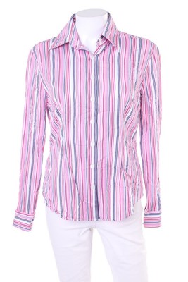 HAWES & CURTIS Bluse Streifen L rosa Beerentöne