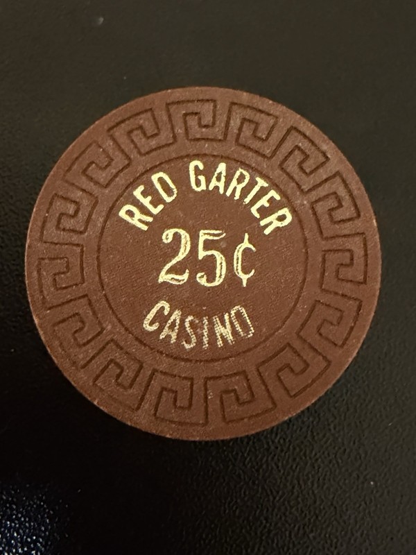 .25 Red Garter Wendover Nevada Casino Chip