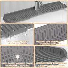 30 Inch Sink Splash Guard,Longer Silicone Sink Mat for Kitchen Bathroom,Kitch...