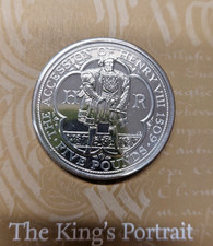 GREAT BRITAIN UK ROYAL MINT 5 POUNDS 2009 HENRY VIII Blister