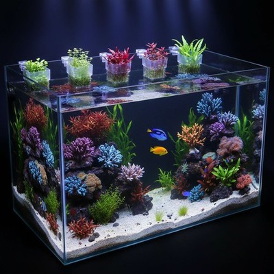 TOGEVAL 2pièces Support Plante Aquarium Suspendu Pot Aquatique avec Trou Panier Planter Plastique Antidéformation pour Culture Hydroponique Décoration Intérieure Maison Jardin Terrasse