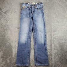 Ariat Jeans Boys 12 Blue B5 Boundary Slim Straight Denim Jean 10018338