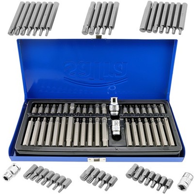 Steckschlüssel Satz 40-tlg. Bit Set für TORX INBUS VIELZAHN Steck Nuss 1/2'' 3/8''