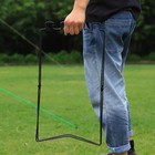 (Schwarz) Portable Trash Bag Holder Edelstahl Faltbare Garbage Rack Trash CU