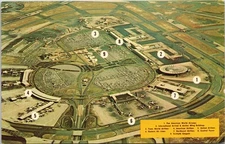 Vintage JFK Kennedy International Airport Aerial View Postcard New York City NY